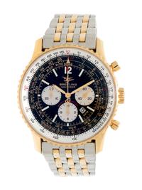 BREITING, REF. 41322 18K YELLOW GOLD AND STAINLESS STEEL LIMITED EDITION 'NAVITIMER' CHRONOGRAPH WRISTWATCH