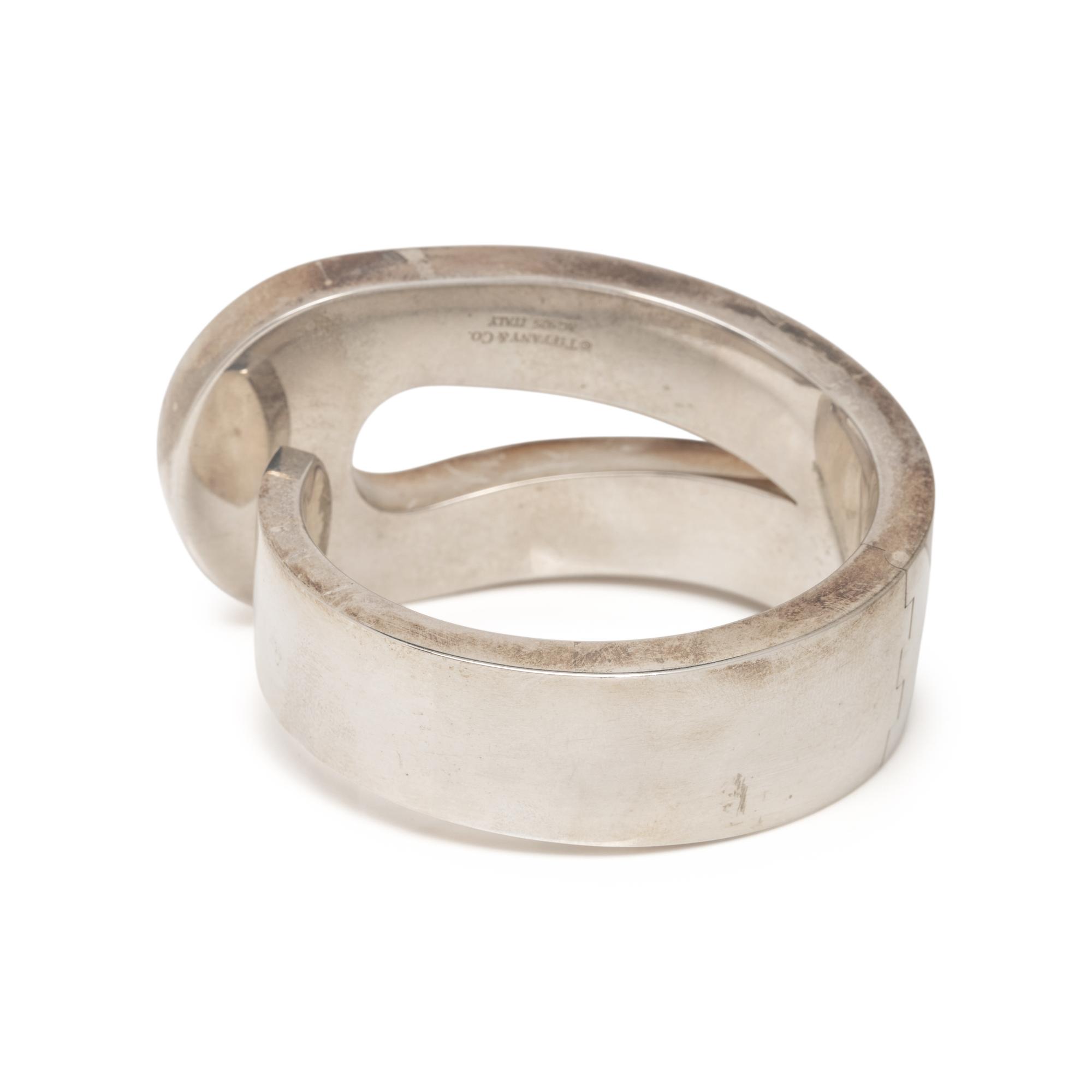 TIFFANY & CO., STERLING SILVER 'LOOP' CUFF BRACELET