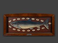 A Folk Art Fishing Lure Display