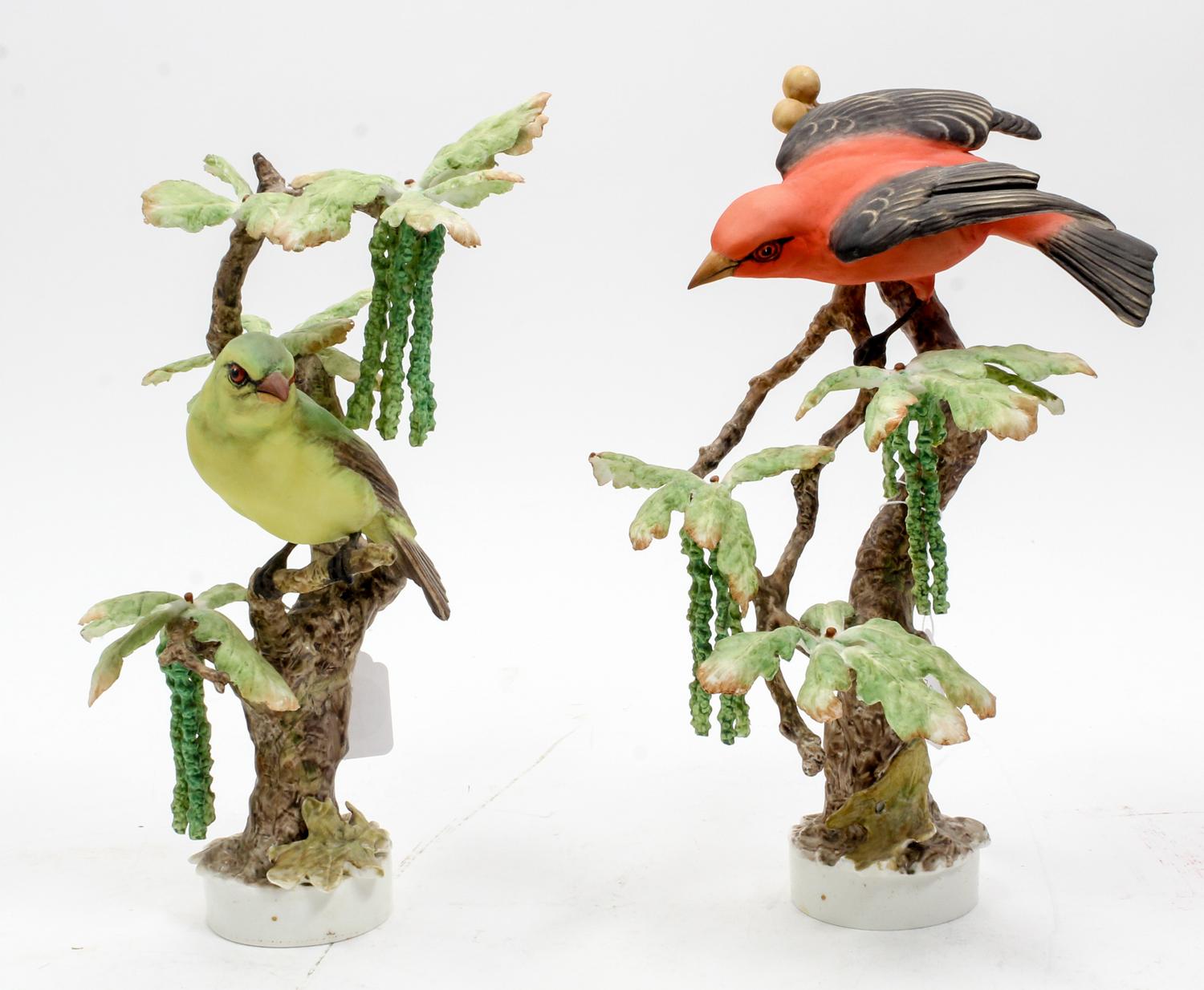 A Pair of Royal Worcester Dorothy Doughty Birds Height of taller 11 3/4 inches. — MID 20TH CENTURY