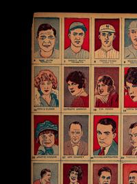 An Uncut Panel of 1926 W512 Strip Cards Featuring Babe Ruth