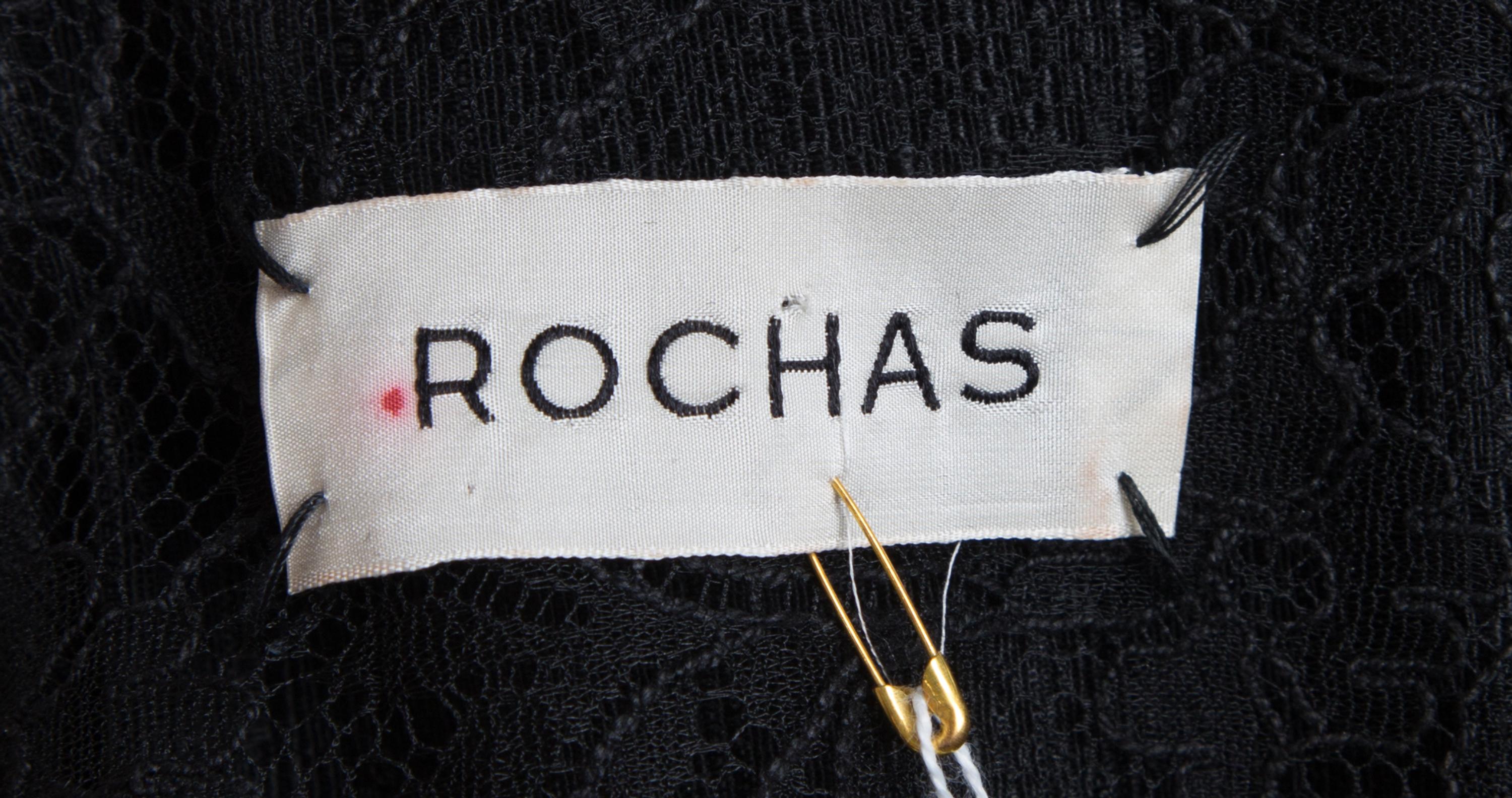 A Rochas Black Tiered Coat, Size 44.