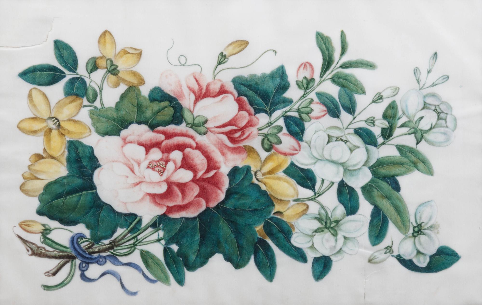 Four Chinese Export Pith Paintings