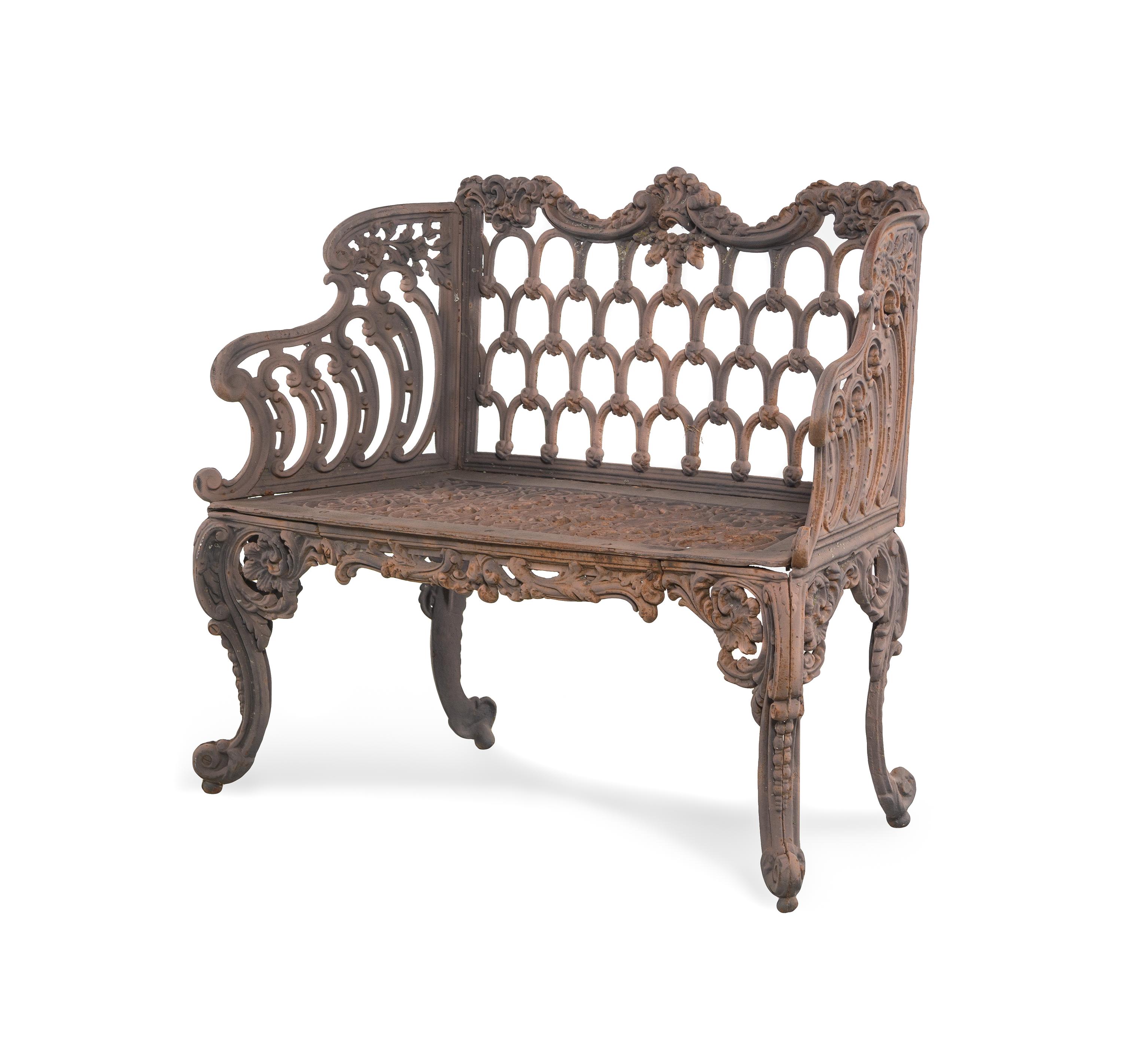 A Cast Iron Garden Bench