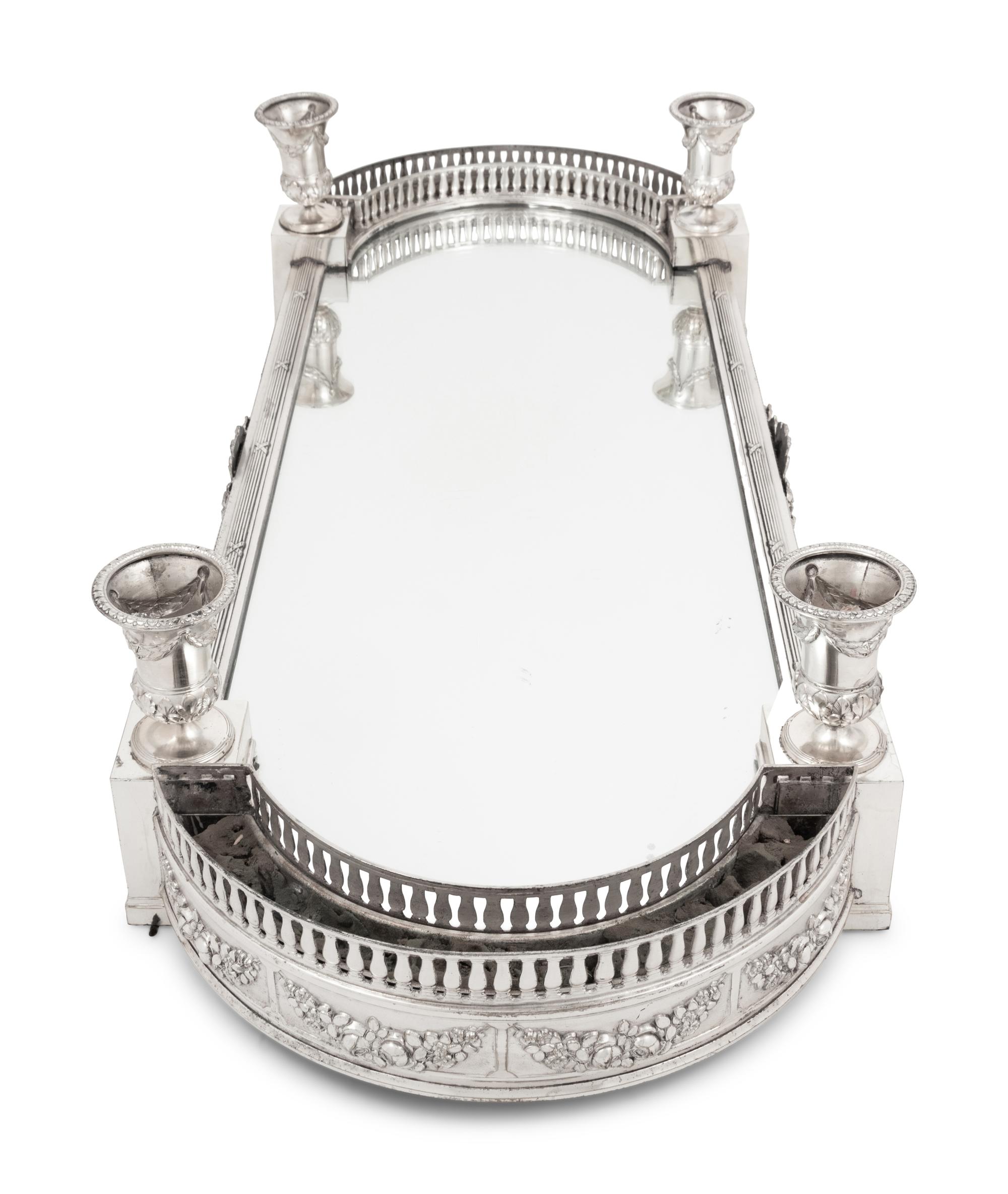 A Continental Silver-Plate Table Plateau