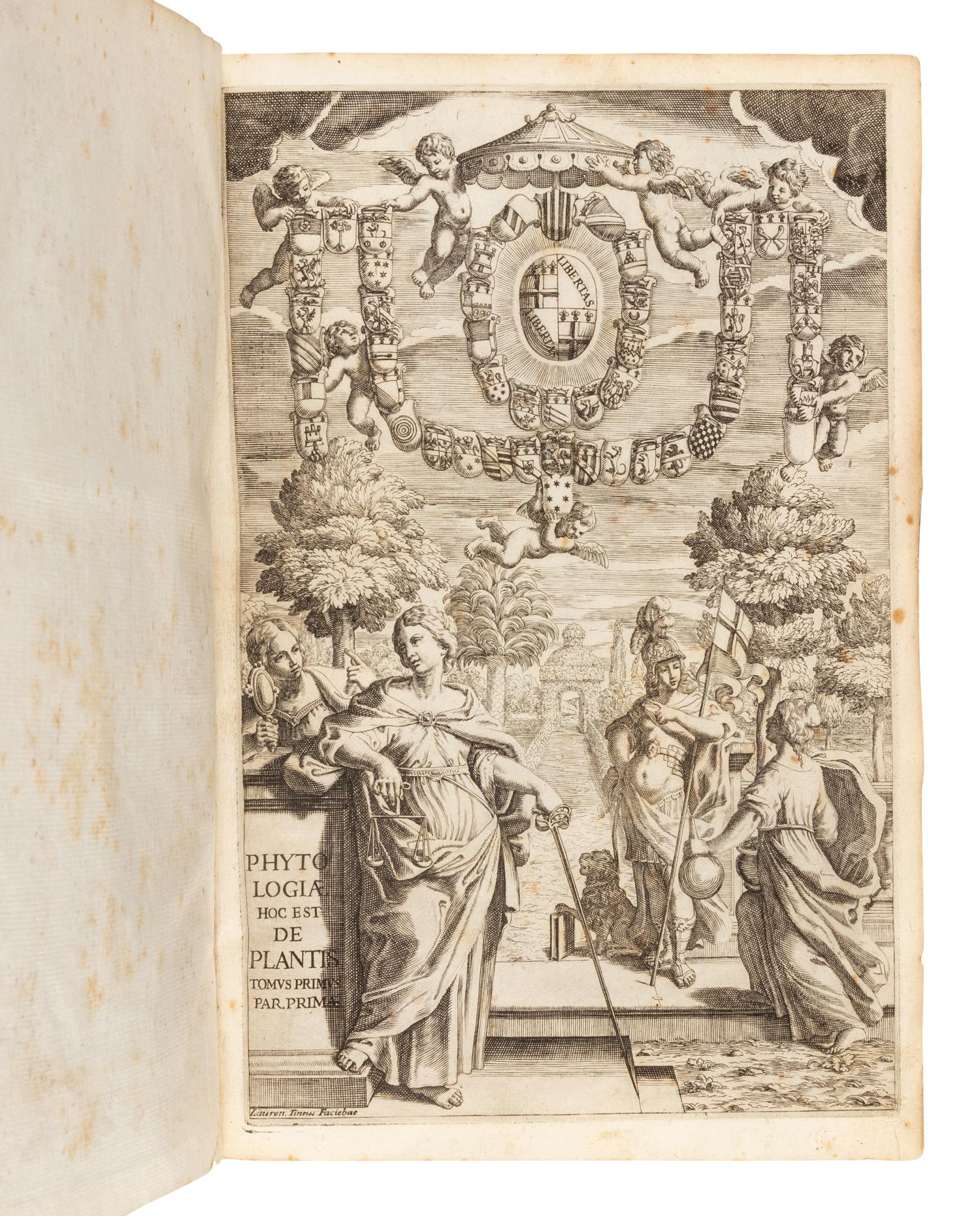 AMBROSINI, Giacinto (1605-1671). Phytologiae; hoc est De Plantis partis primae tomus primus . Bologna: sumptibus Haeredum Evangelistae de Duccijs, 1666.