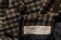 Pierre Cardin Haute Couture Plaid Dress With Leather Details