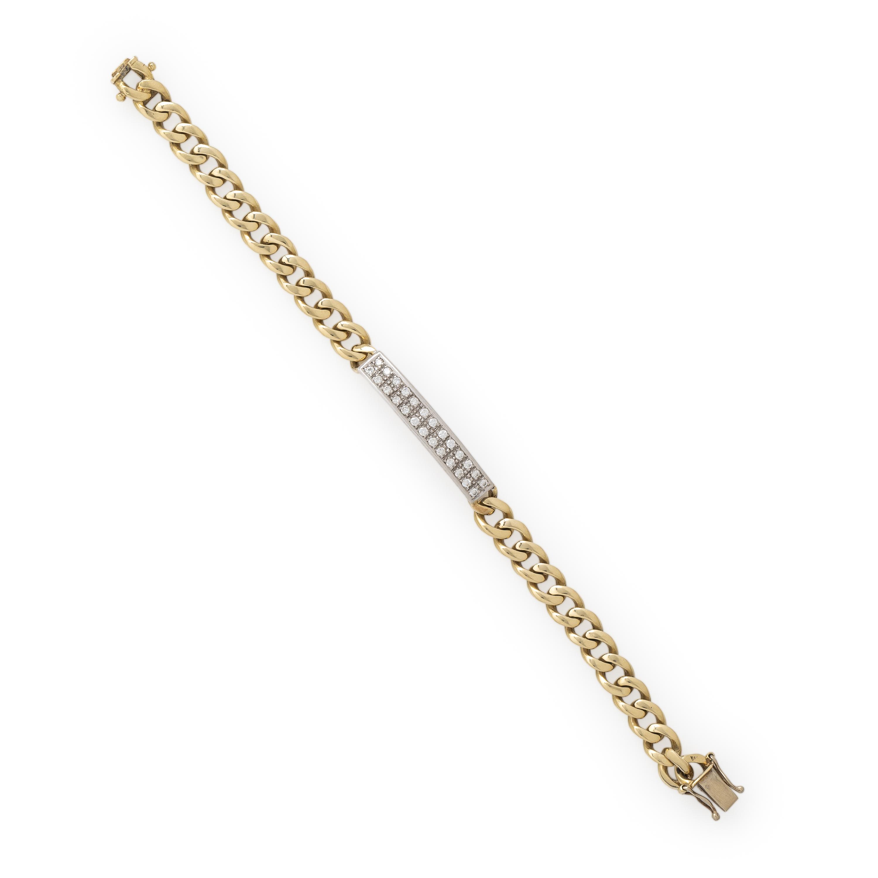 Diamond and Yellow Gold Bracelet