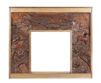 A Black Forest Style Carved Fire Surround Height 48 1/2 x width 58 x depth 5 inches. — LATE 19TH/EARLY 20TH CENTURY