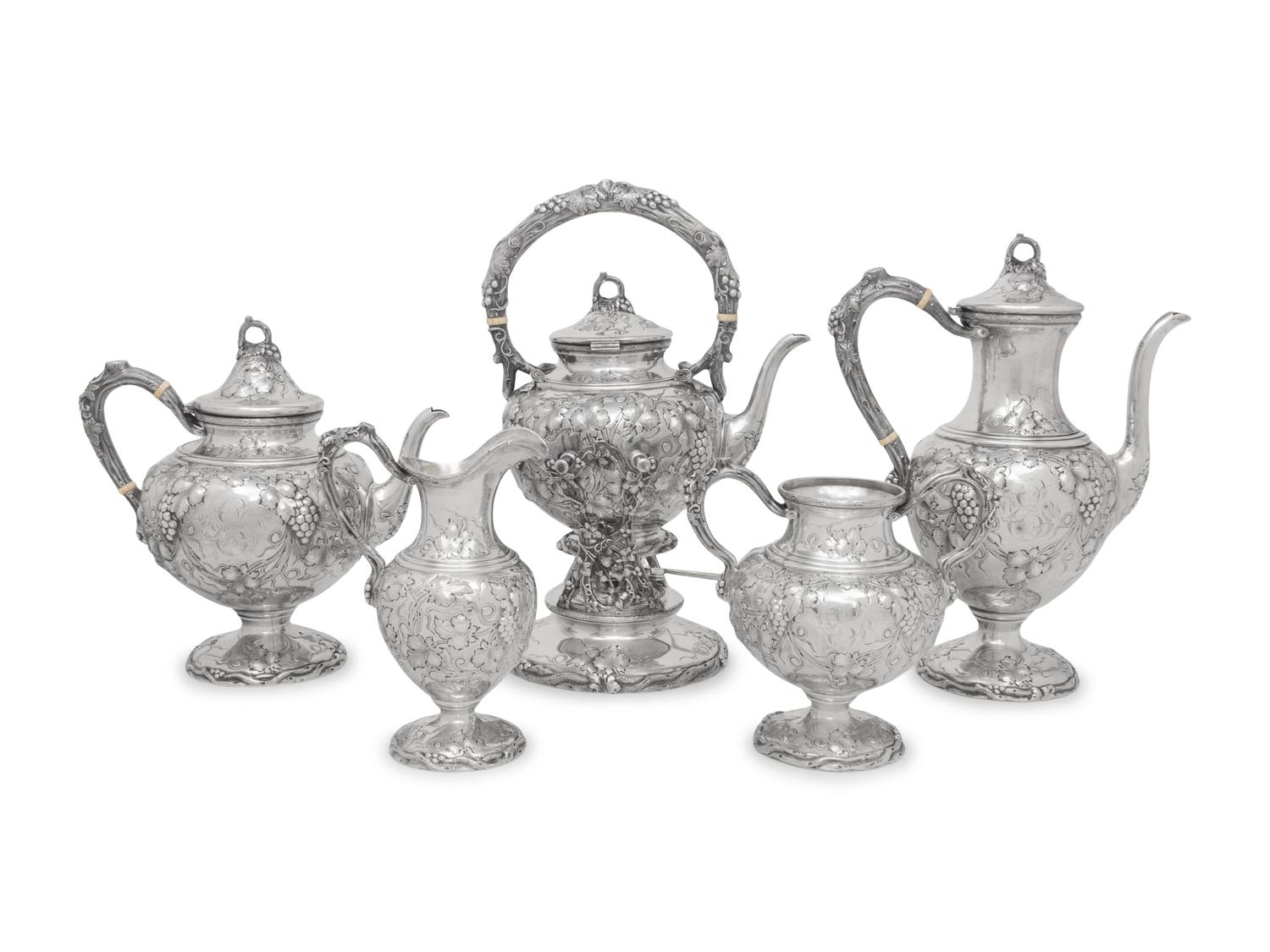 An American Silver Five-Piece Tea and Coffee Service