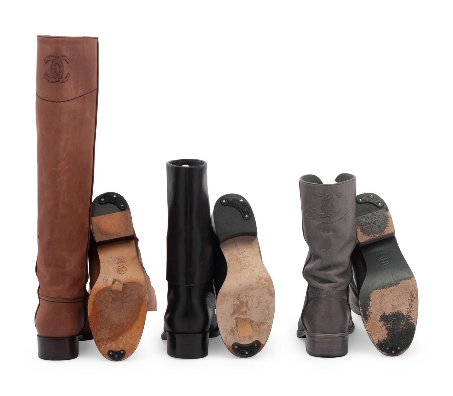 Three Pairs of Chanel Boots