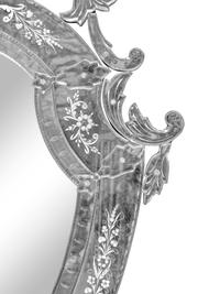 A Venetian Etched Glass Mirror