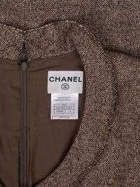 Chanel Herringbone Tweed Wrap Style Dress, Fall 2005