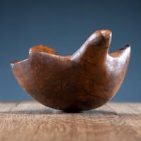Ho Chunk (Winnebago) Bird Effigy Burl Wood Bowl
