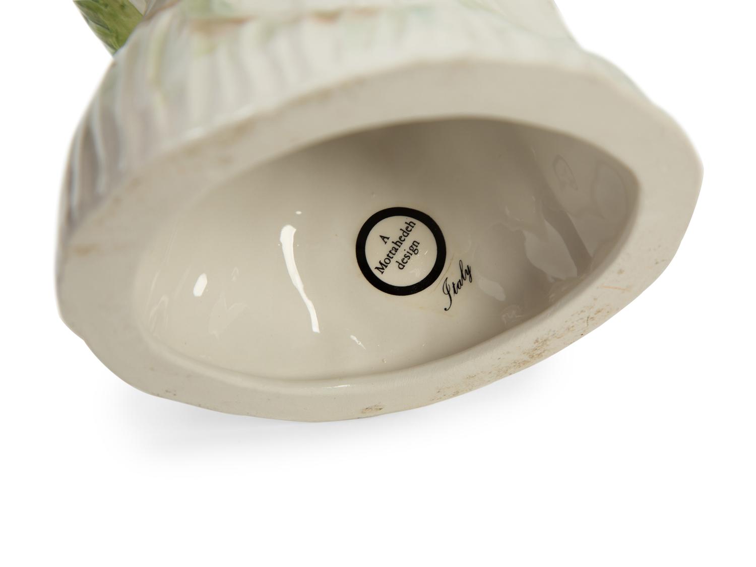 A Pair of Mottahedeh Porcelain Cockatoos