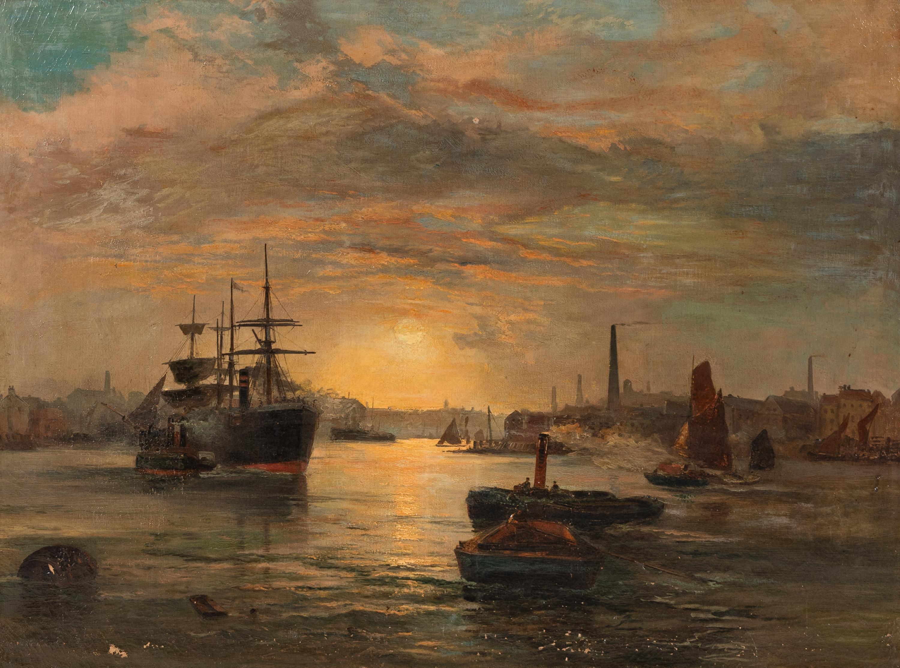Robert Ernest Roe (British, 1851-1930) — Harbor Sunset