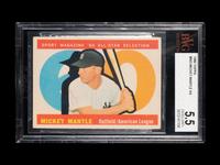 A 1960 Topps Mickey Mantle All Star Baseball Card No. 563 (BVG 5.5 EX+)