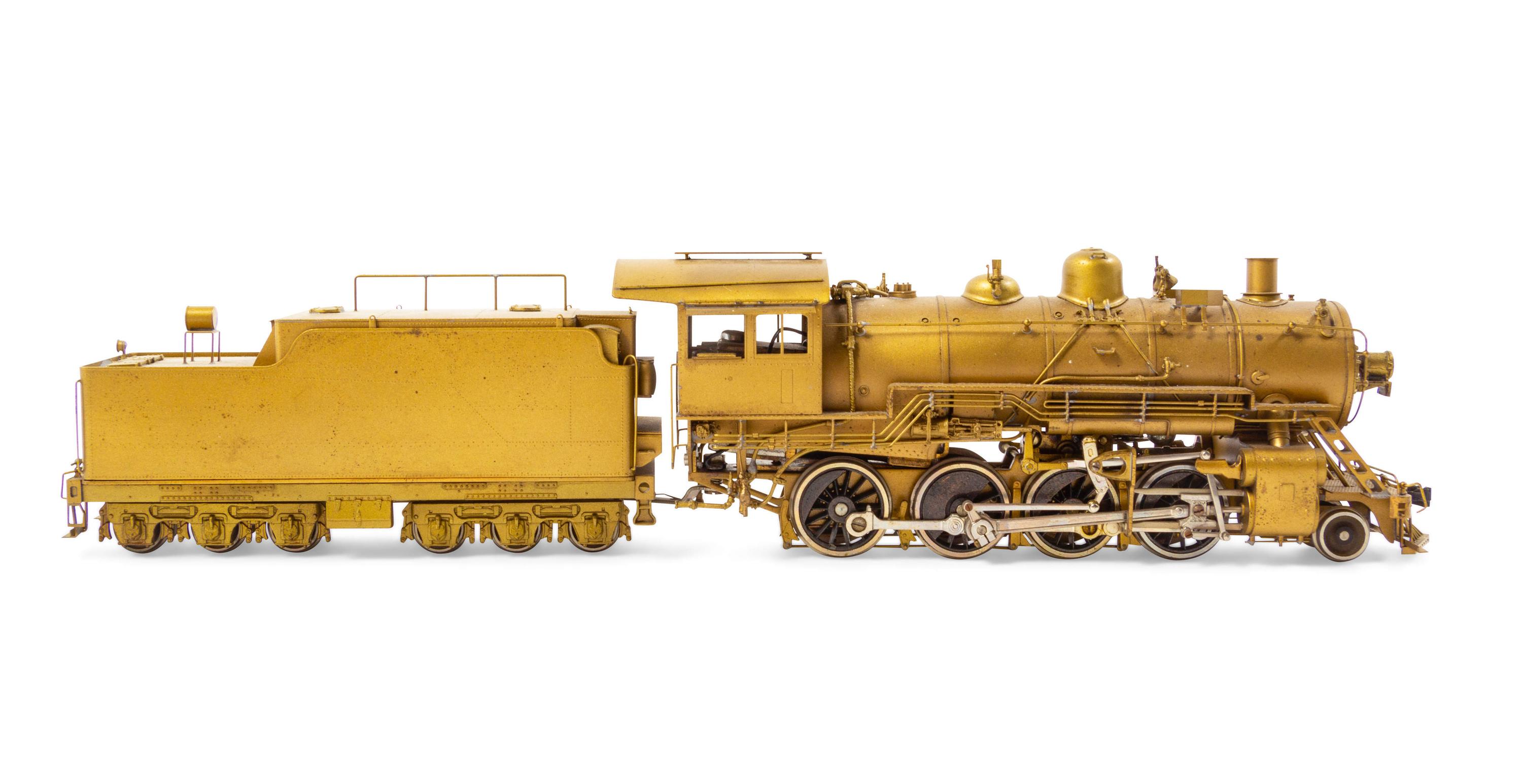 A Japanese Brass HO-Gauge 2-8-0 Locomotive and Tender