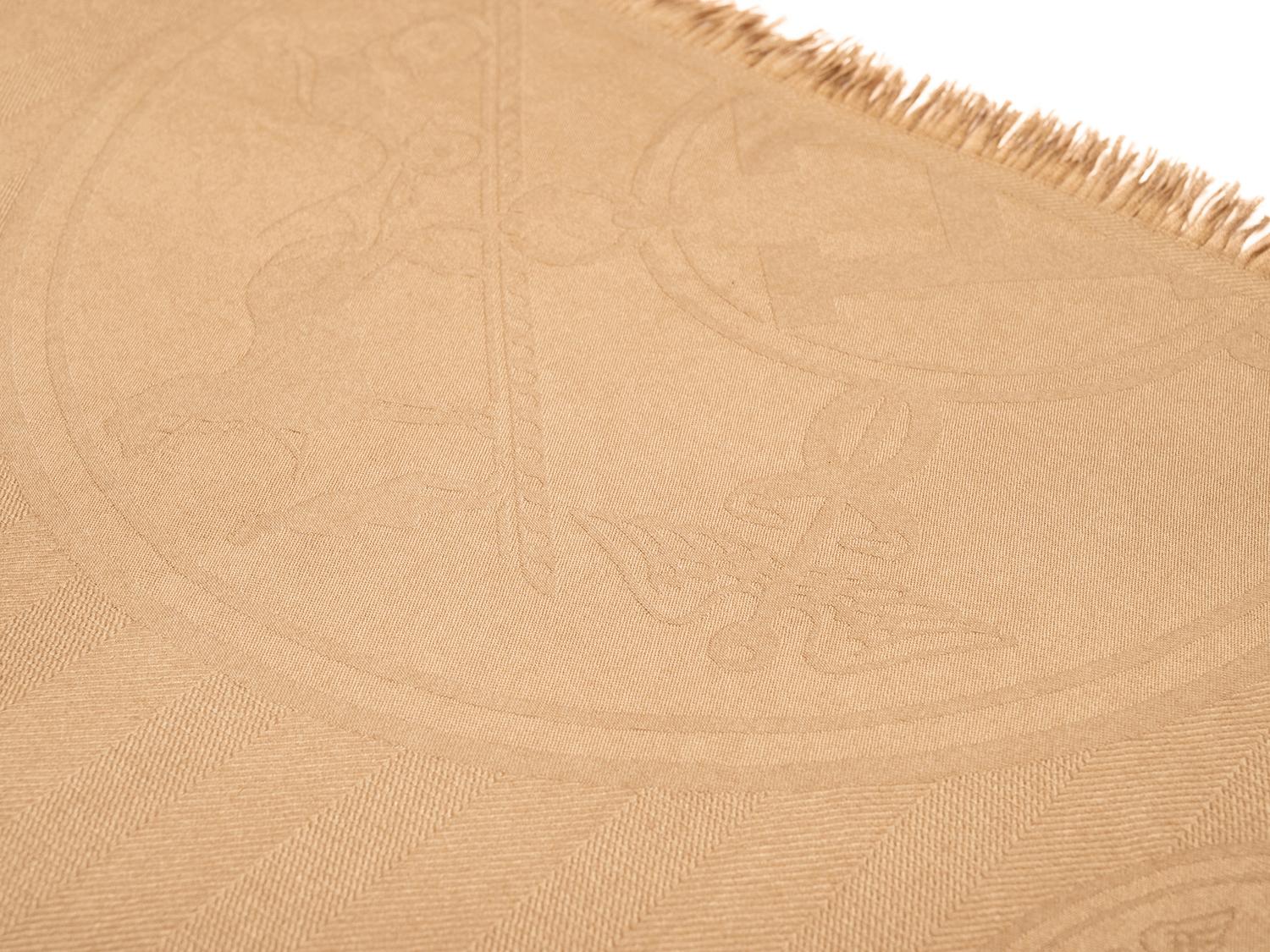 Hermès Cashmere/Silk Scarf with Fringe