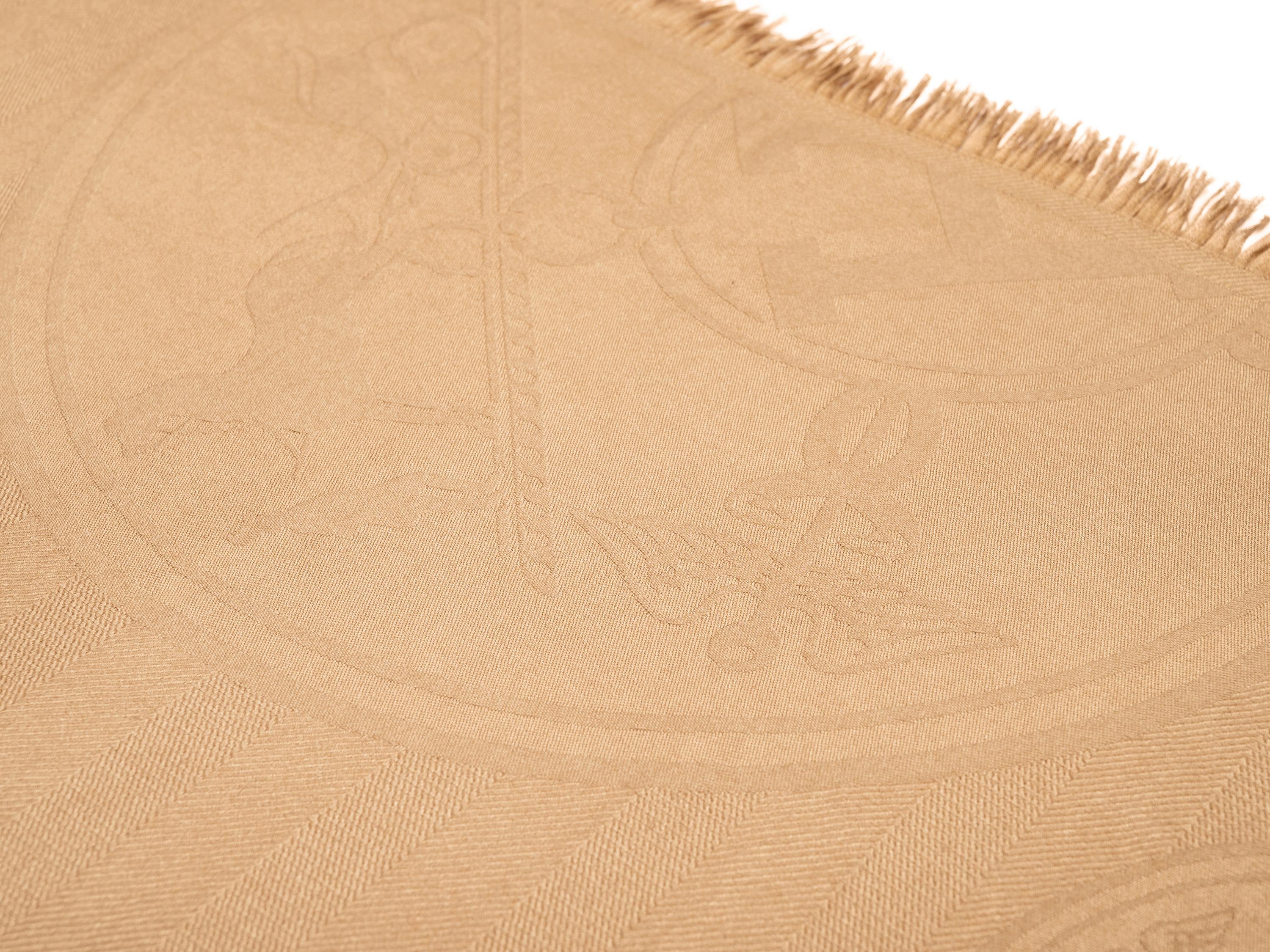 Hermès Cashmere/Silk Scarf with Fringe