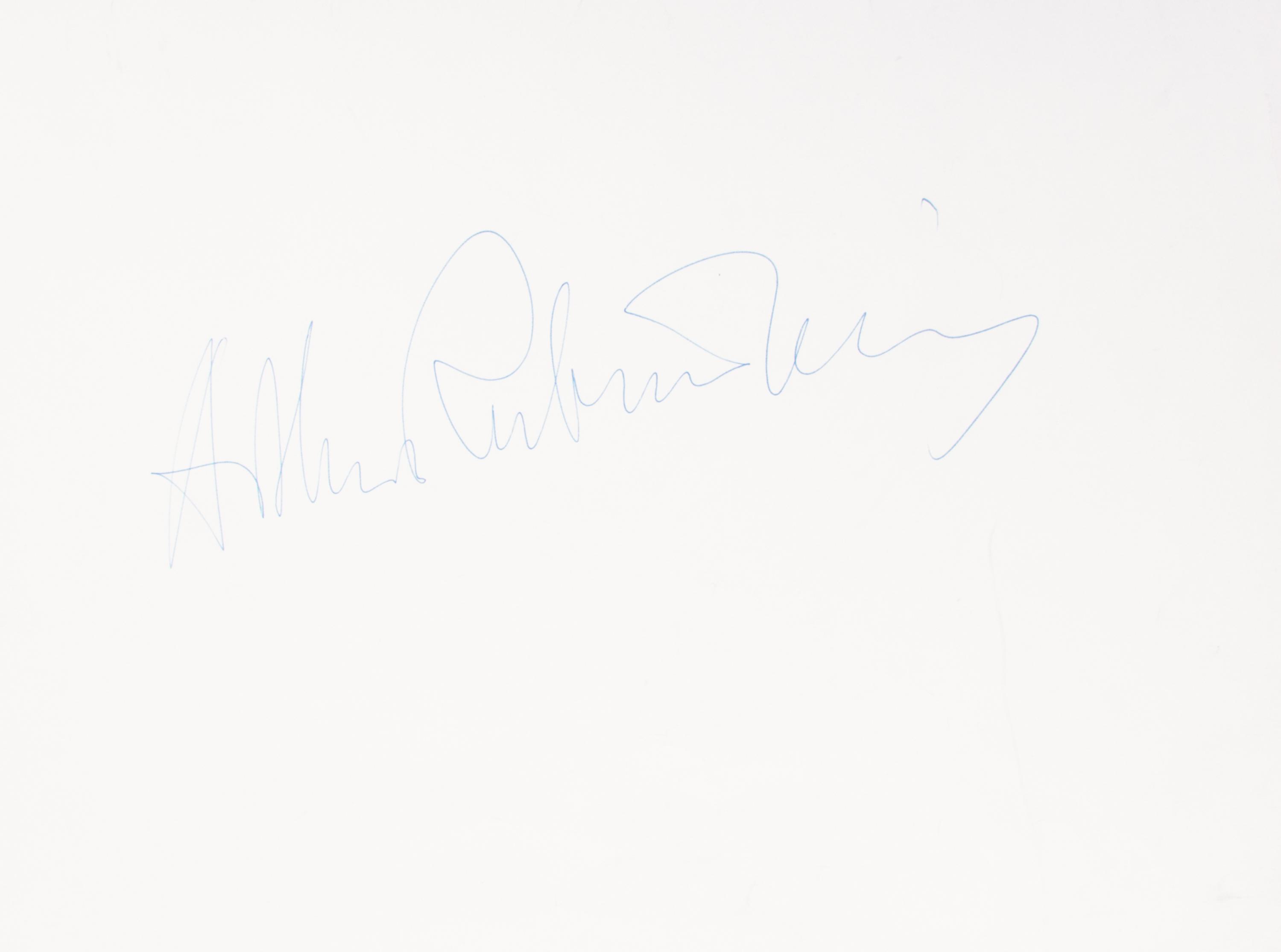 (MUSICIANS) Pavarotti, typed note card signed. Together with Artur Rubenstin, signed promotional booklet.