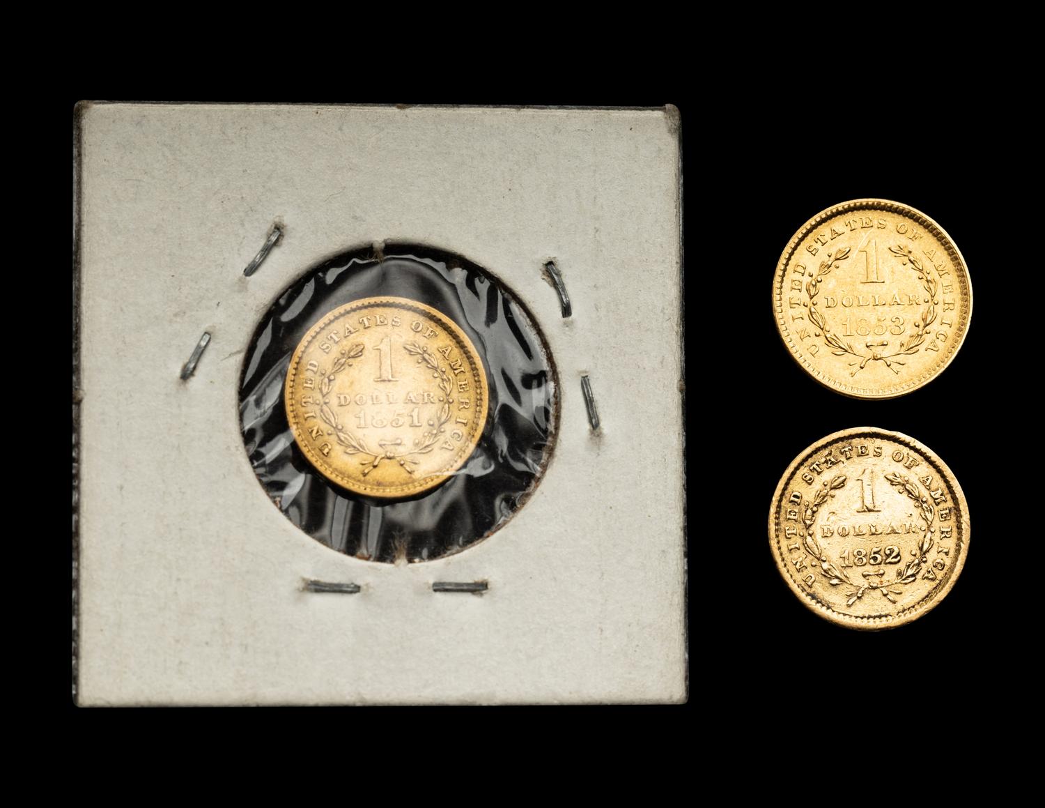 Three Liberty Head $1 Gold Coins