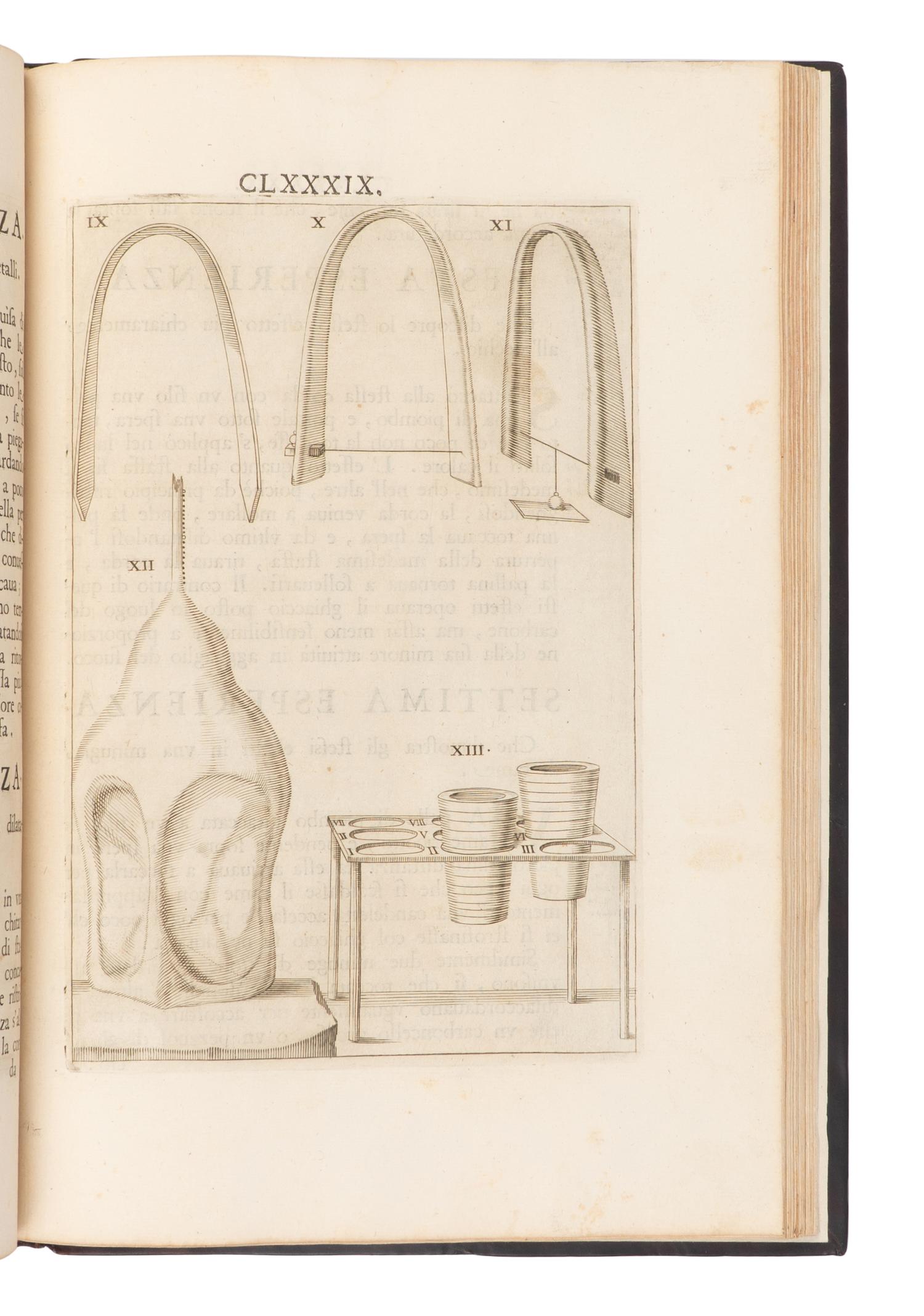 [SCIENCE & TECHNOLOGY]. [MAGALOTTI, Lorenzo (1637-1712)]. -- [ACCADEMIA DEL CIMENTO]. Saggi di naturali esperienze fatte nell' Accademia del Cimento sotto la protezione del serenissimo principe Leopoldo di Toscana e descritte dal segretario di essa Accademia . Florence: Giuseppe Cocchini, 1666.