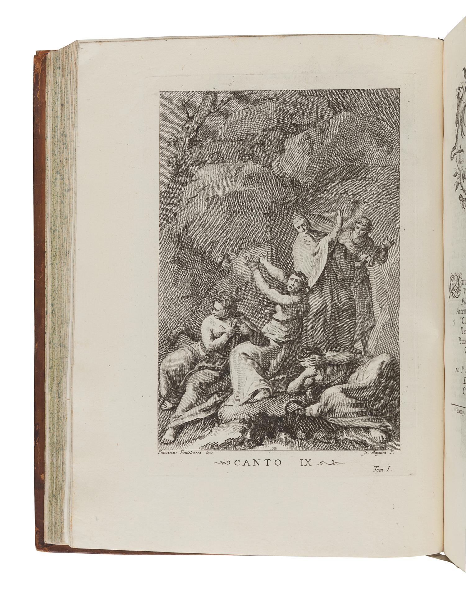 DANTE ALIGHIERI (1265-1321). [ Opere ] . La Divina Commedia... con varie annotazioni, e copiosi rami adornata ( Prose, e Rime Liriche Edite, ed Inedite ) Venice: Antonio Zatta, 1757-1758.