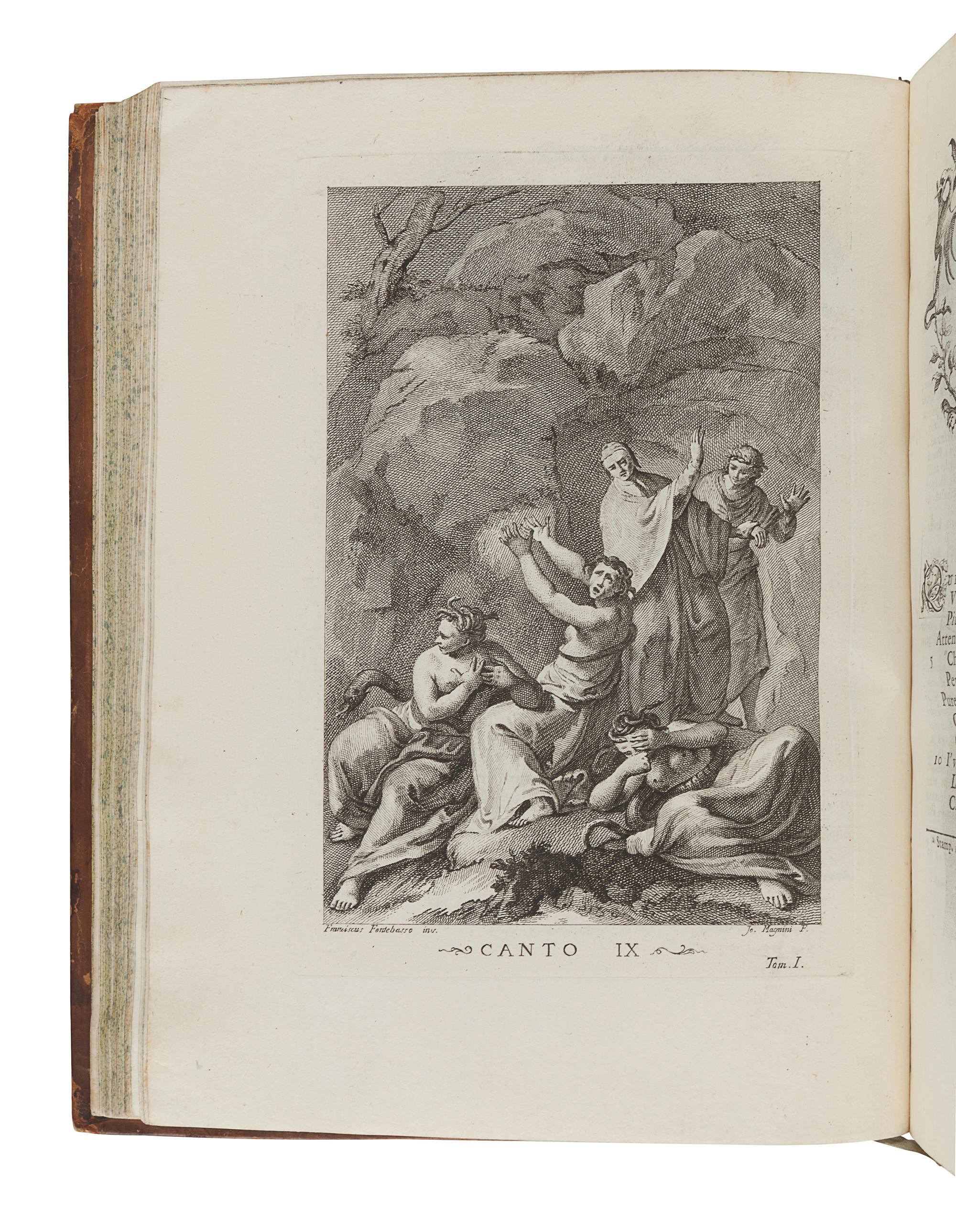 DANTE ALIGHIERI (1265-1321). [ Opere ] . La Divina Commedia... con varie annotazioni, e copiosi rami adornata ( Prose, e Rime Liriche Edite, ed Inedite ) Venice: Antonio Zatta, 1757-1758.