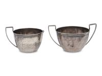 An American Arts & Crafts Silver Creamer and Sugar