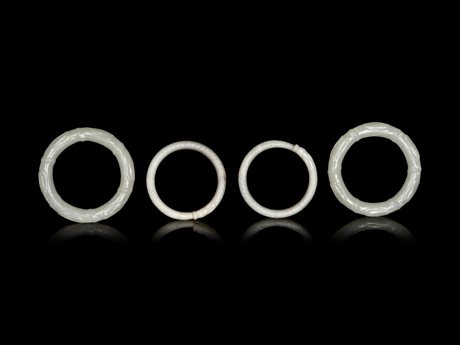 Two Pairs of Jade Bangles