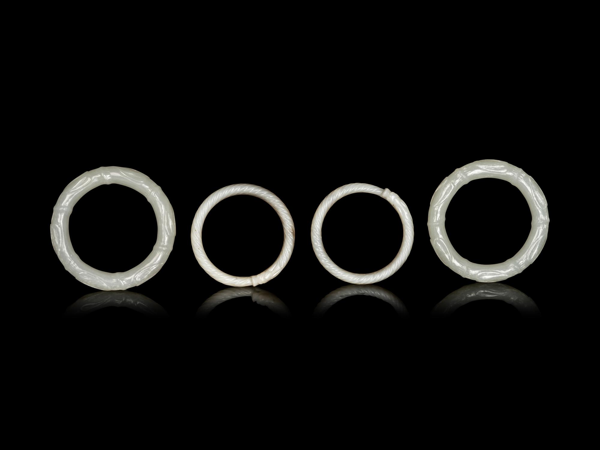Two Pairs of Jade Bangles