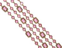 Chanel, Pink Glass Sautoir, 1981