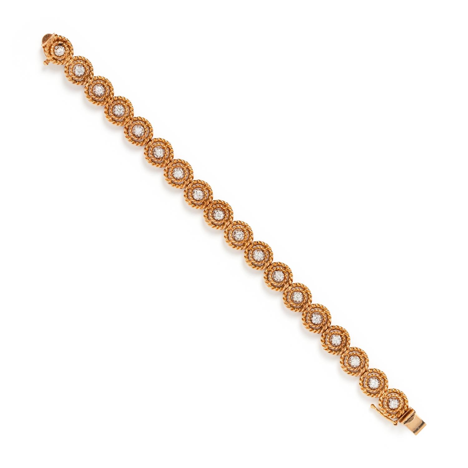 YELLOW GOLD AND DIAMOND BRACELET