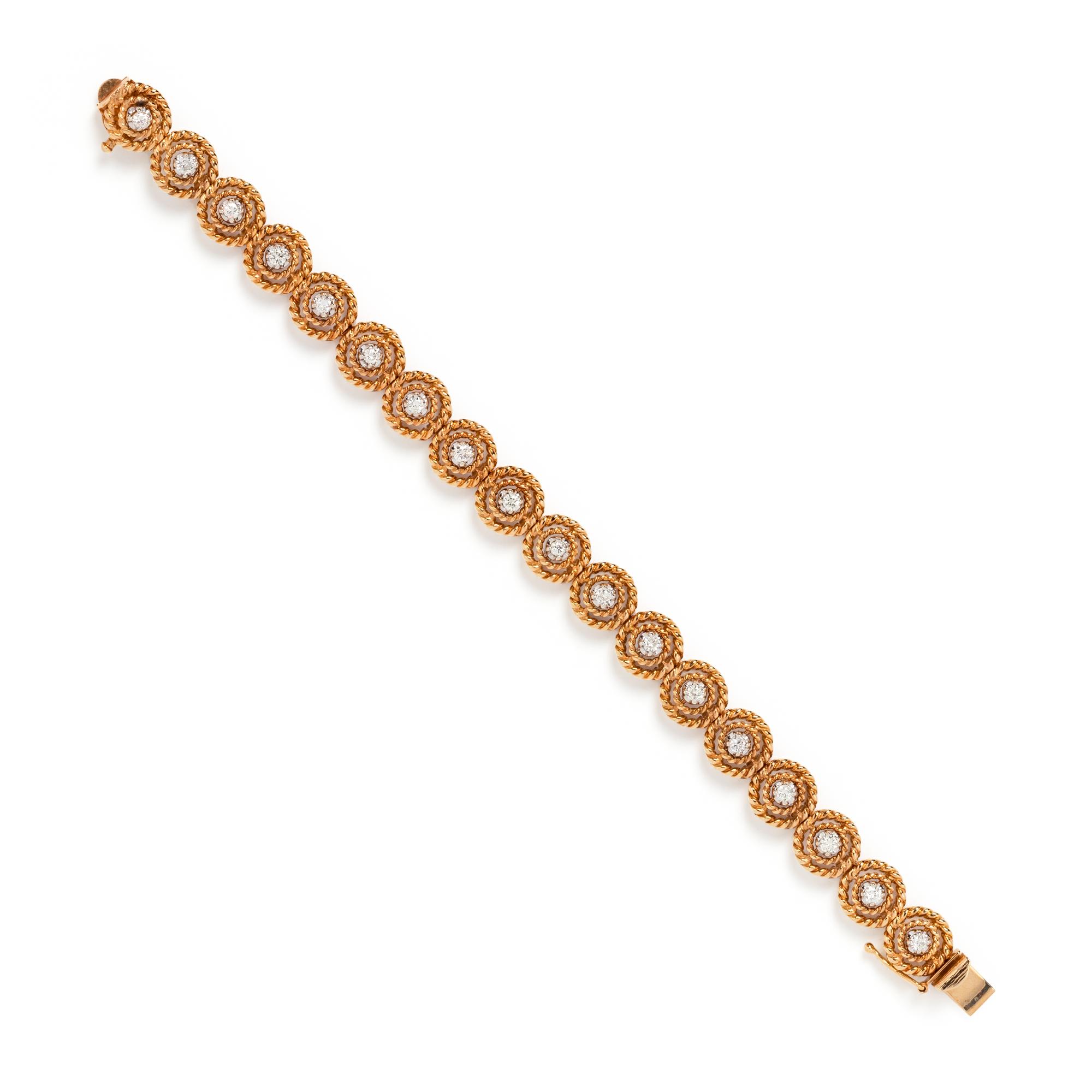 YELLOW GOLD AND DIAMOND BRACELET