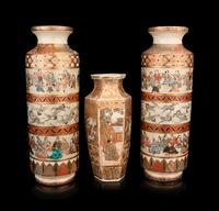Three Japanese Satsuma Vases