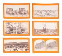 [CIVIL WAR]. A group of 24 stereoviews featuring scenes around Virginia including artillery, fortifications, Confederate prisons, and other subjects. Hartford, CT: Taylor & Huntington, ca 1890s.