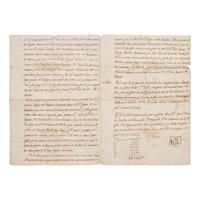 [American Revolution] Iznardy, Miguel Lorenzo de. Manuscript Document, "Nota de los certificados pagaderos por los Estados unidos de la America"