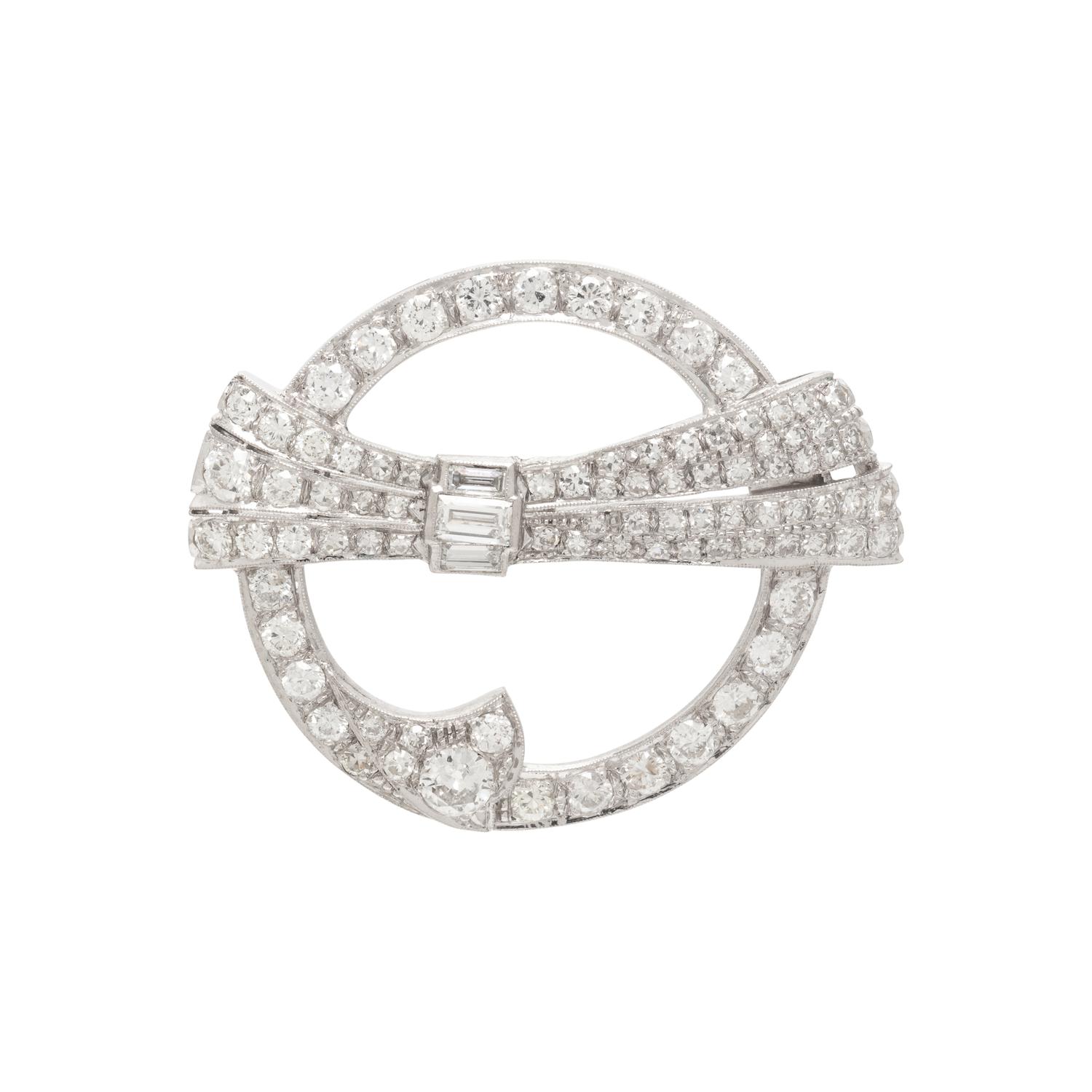 DIAMOND CIRCLE BROOCH