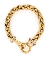 SIGNORETTI, YELLOW GOLD AND RUBY NECKLACE AND BRACELET