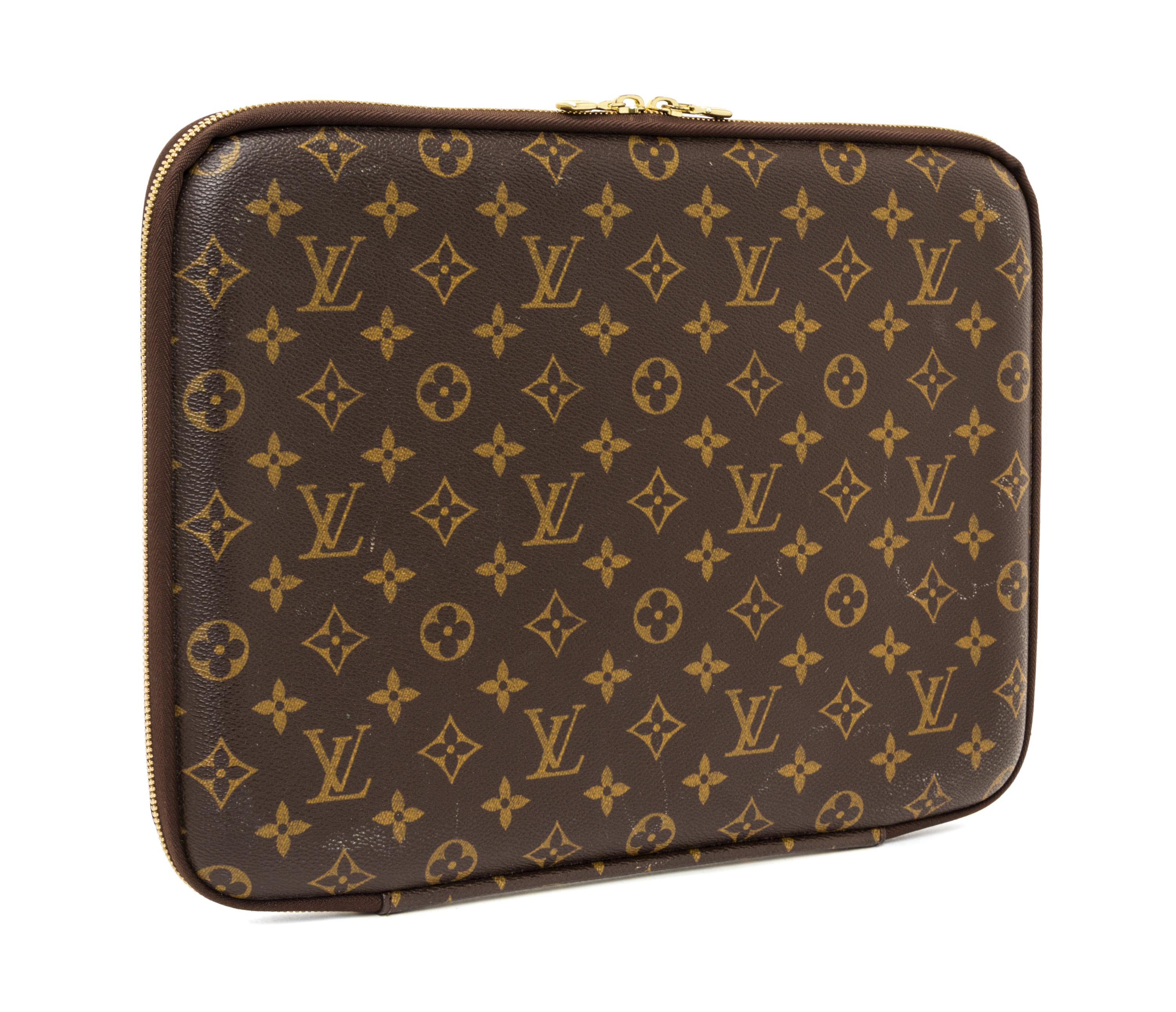 A Louis Vuitton Monogram Canvas Computer Case, 14" x 11" x 1".