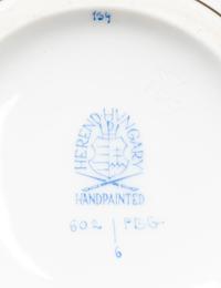 A Herend Porcelain Blue Garland Tea Service