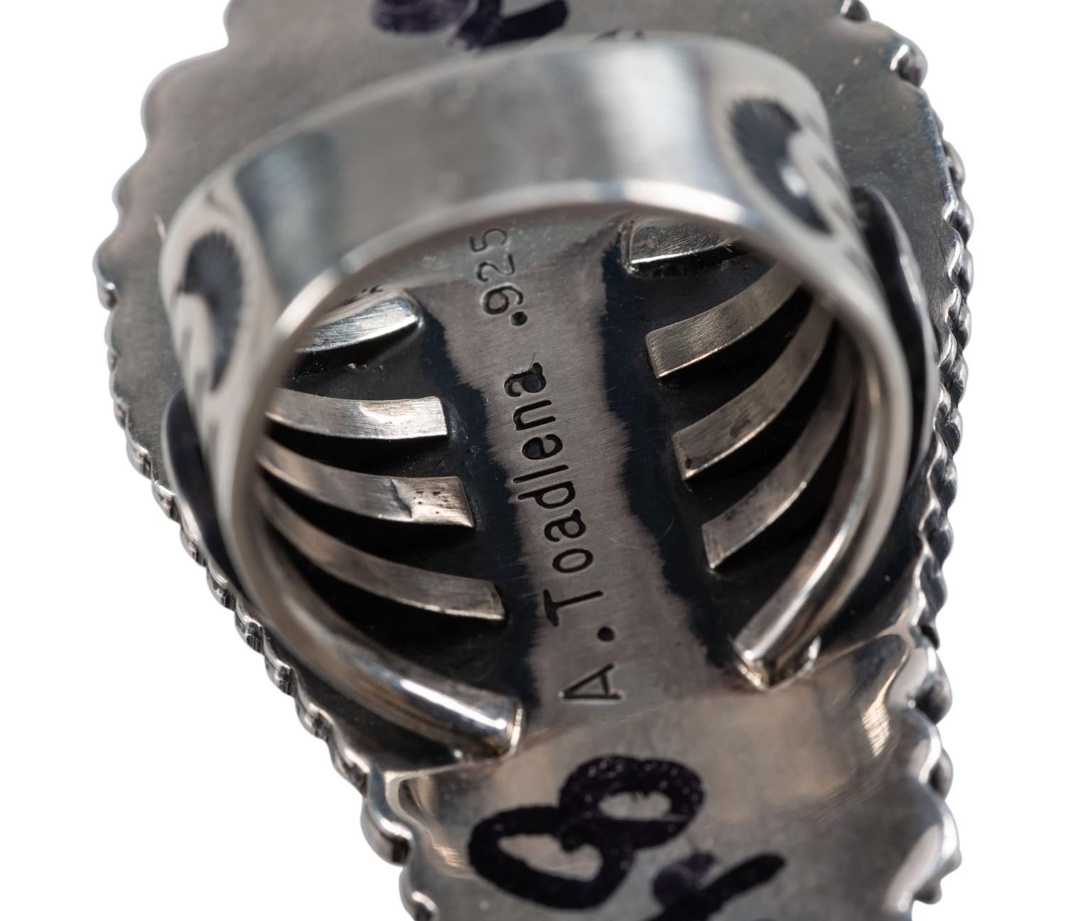 Navajo and Zuni Silver Rings with Inlay