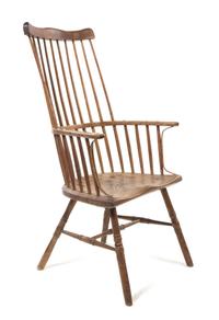 An English Windsor Armchair Height 43 1/2 x width 76 3/4 inches. — MID-18TH CENTURY