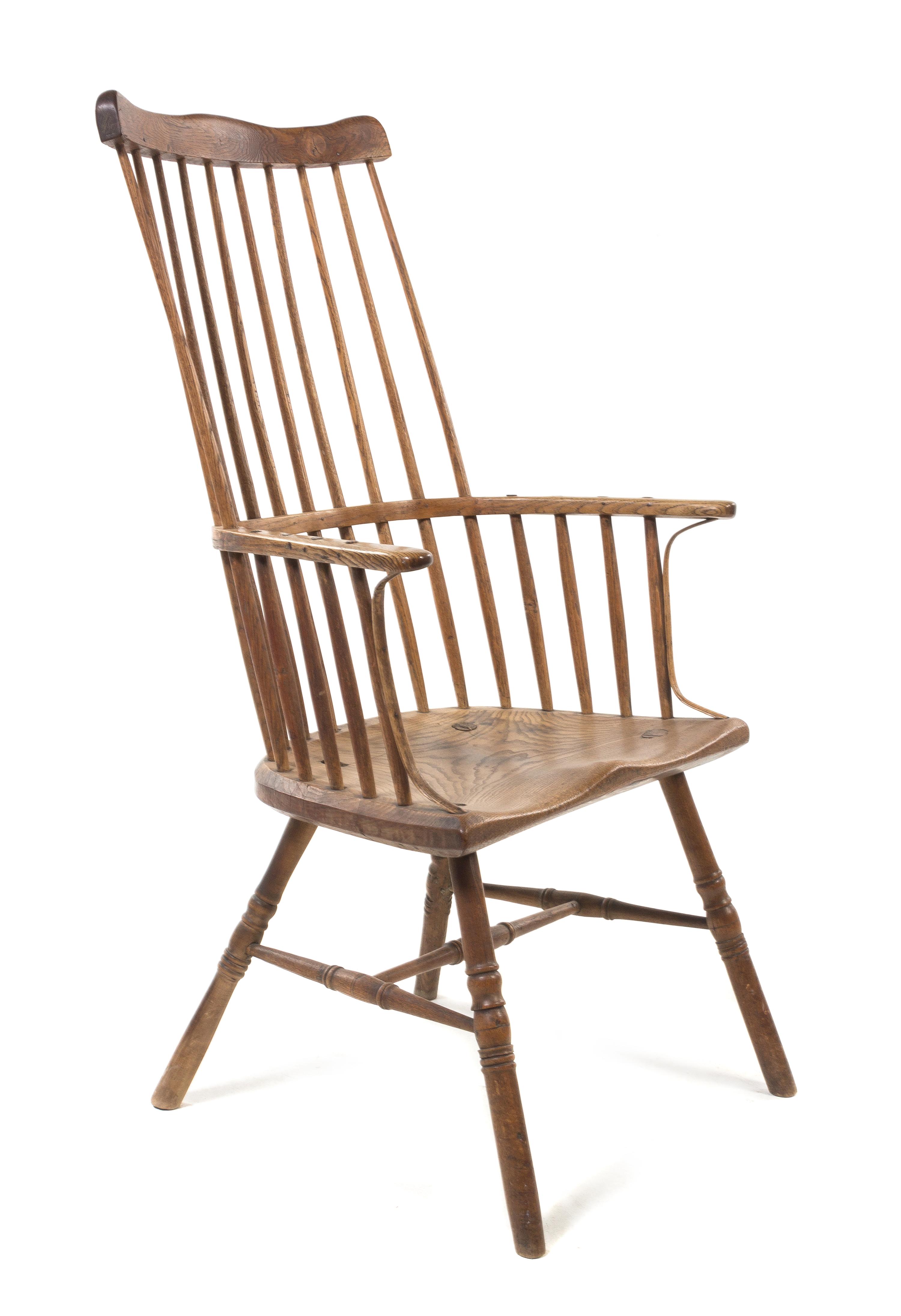 An English Windsor Armchair Height 43 1/2 x width 76 3/4 inches. — MID-18TH CENTURY