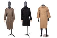 Three Men's Designer Trench Coats,