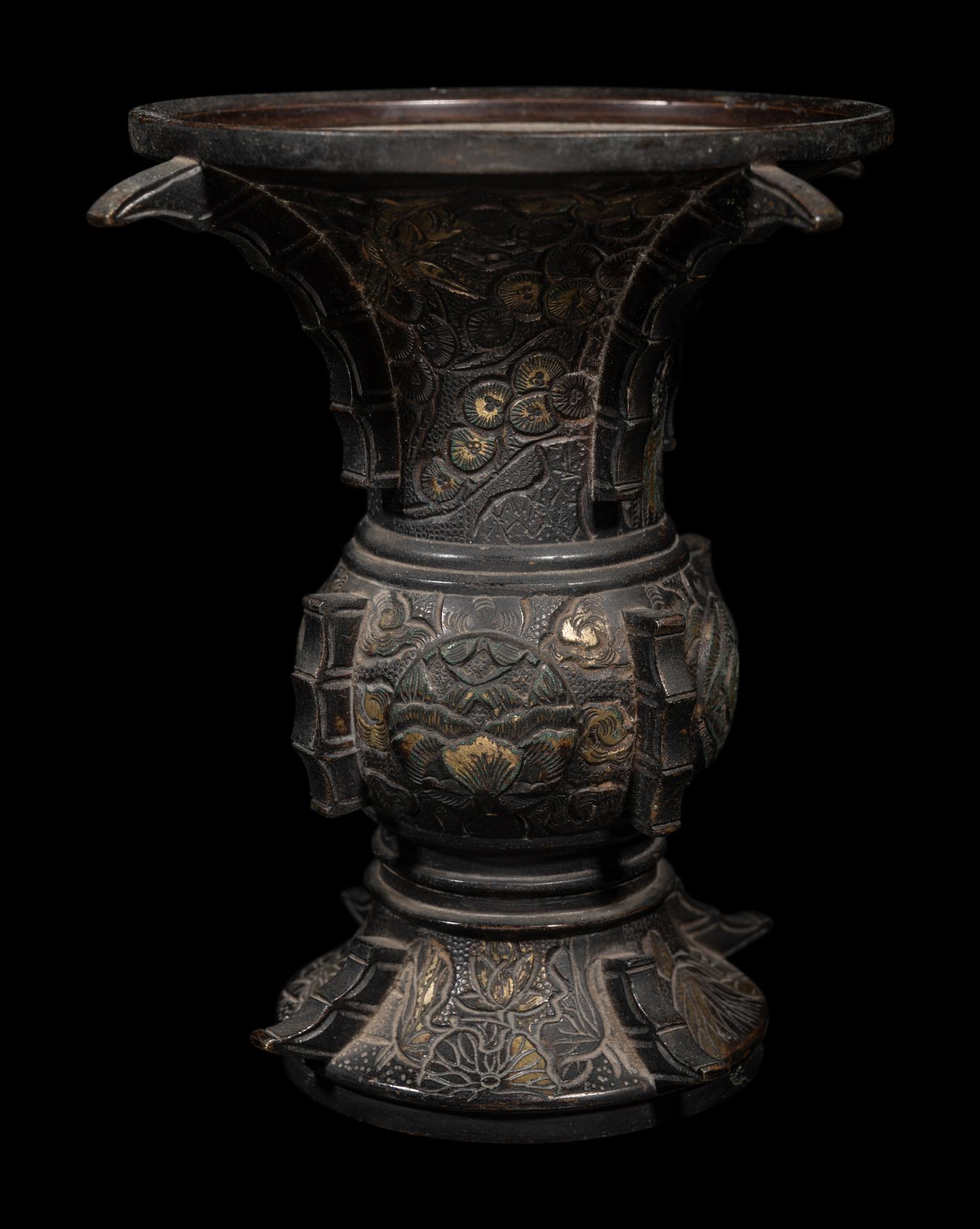 Three Japanese Bronze Vases