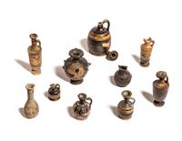 A Group of Eleven Greek Pottery Vessels