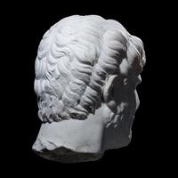 An Over Life-Size Roman Marble Portrait Head of Emperor Hadrian