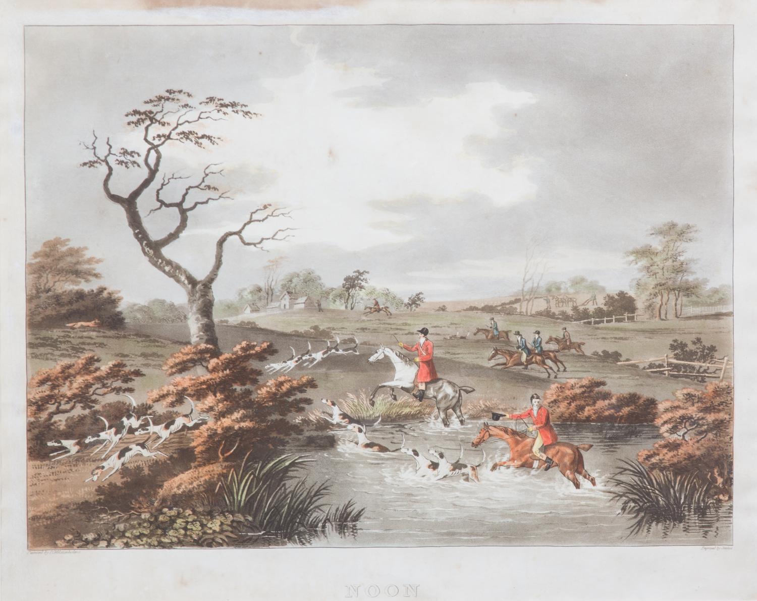 Dean WOLSTENHOLME, after - J.H. CLARKE, engraver Image 11 x 15 inches. Framed 21 x 24 inches. — Morning - Noon - Afternoon - Night